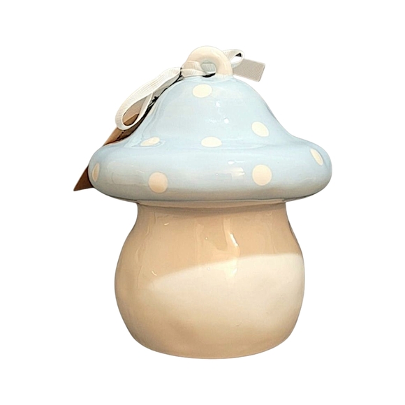 🆑️ CLEARANCE Rae Dunn Blue Gnome Mushroom Birdhouse - NWT - Picture 4 of 6